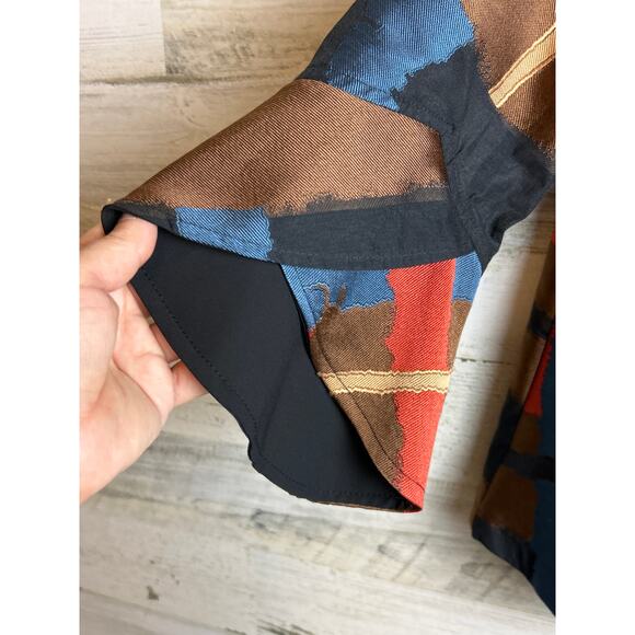 Joseph Ribkoff Women's 4 Abstract Mandarin Collar 3/4 sleeve jacket lightweight - Picture 7 of 9